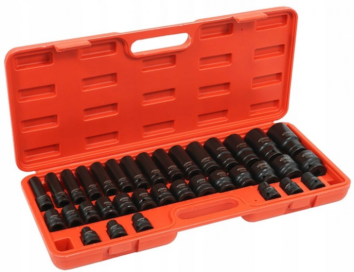 Set trusa chei tubulare impact lungi ½ 35 piese 8-32mm intarite, pistol impact (V39469) [7]