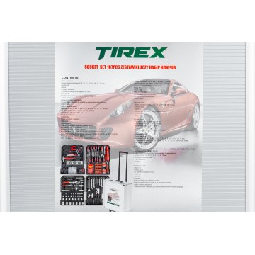 Set trusa de scule si chei combinate cu clichet, 187 piese, cu troliu si valiza din aluminiu (TIREX-187) [13]