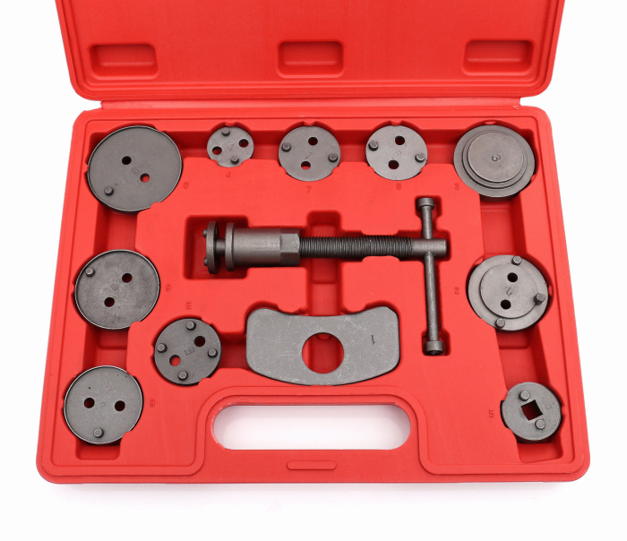 Set trusa presa piston etrier frana 12 piese schimb placute frana, impins pistoane (KD10214) [4]