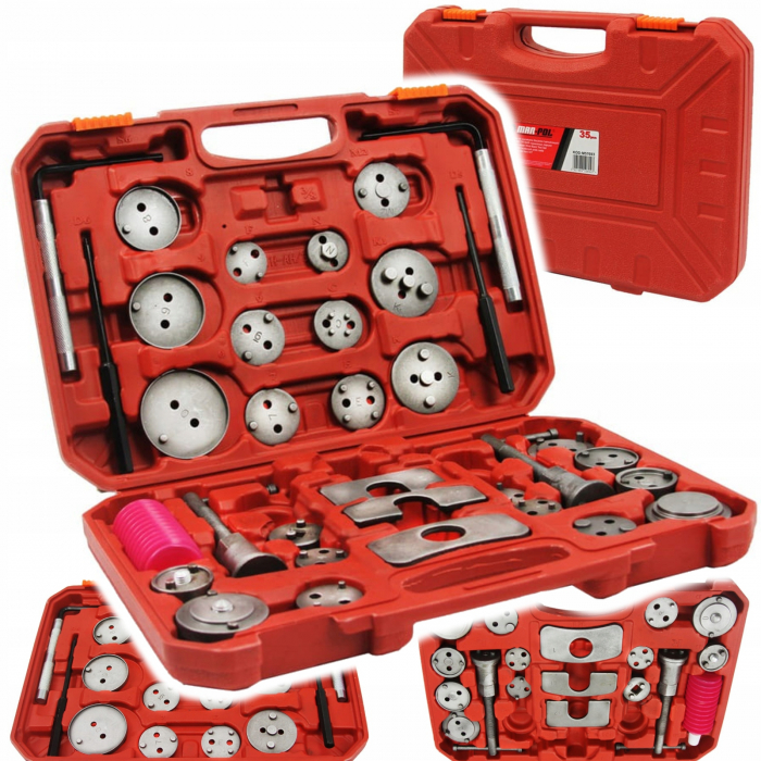 Set trusa presa piston etrier frana 35 piese schimb placute frana, impins pistoane (M57693) [1]