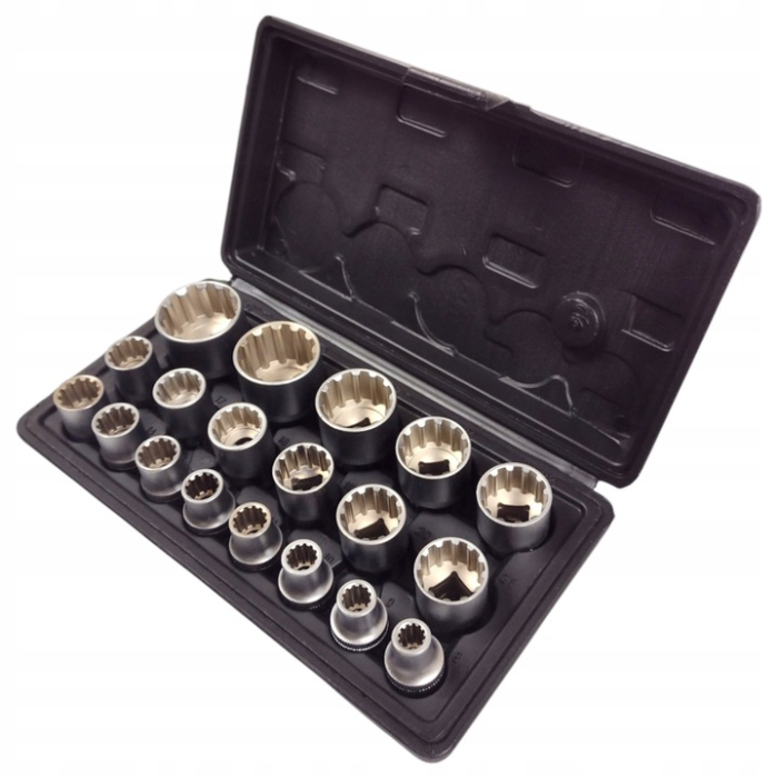 Set tubulare 1/2" scurte 8–36mm, 20 piese, lungime 37mm, otel CRV (SK-021-03-ST) [4]