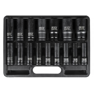 Set tubulare cu impact 1/2" 10-32mm 16 piese Cr-Mo in valiza (LXIS16E) [4]