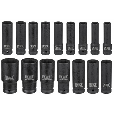 Set tubulare cu impact 1/2" 10-32mm 16 piese Cr-Mo in valiza (LXIS16E) [2]