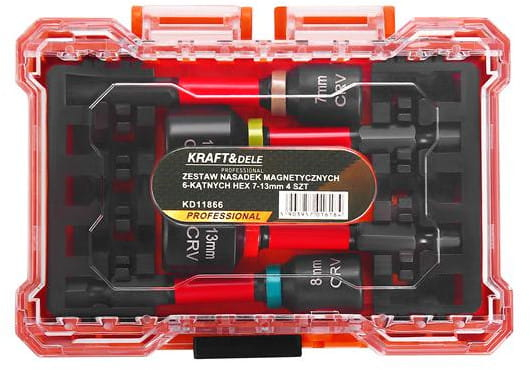 Set tubulare hexagonale 4 buc pentru bormasina (KD11866) [10]