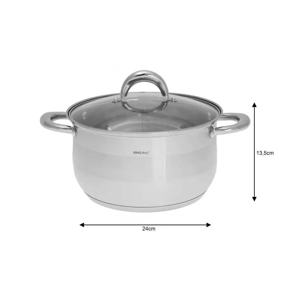 Set vase de gatit 12 piese, otel cu tigaie marmorata, 5 oale, 1 tigaie si 6 capace (KH-1098) [10]