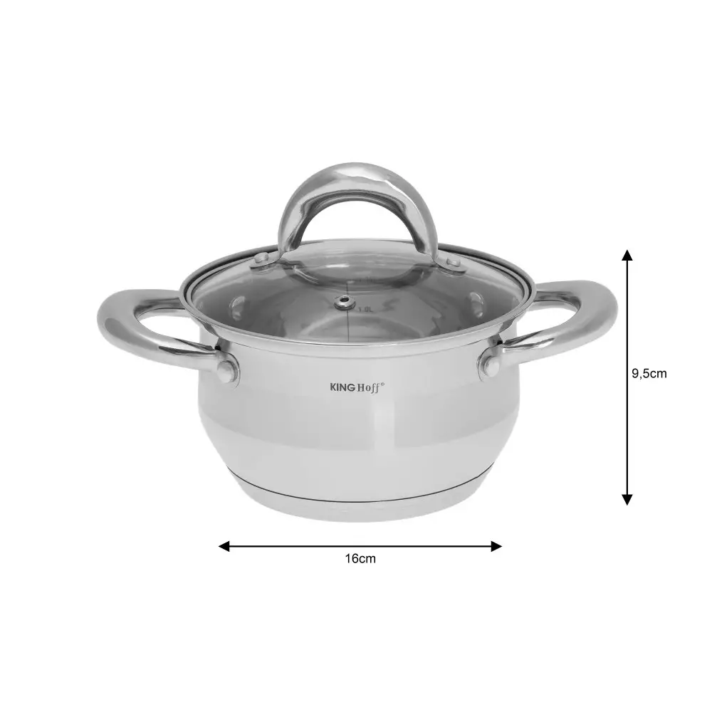 Set vase de gatit 12 piese, otel cu tigaie marmorata, 5 oale, 1 tigaie si 6 capace (KH-1098) [8]