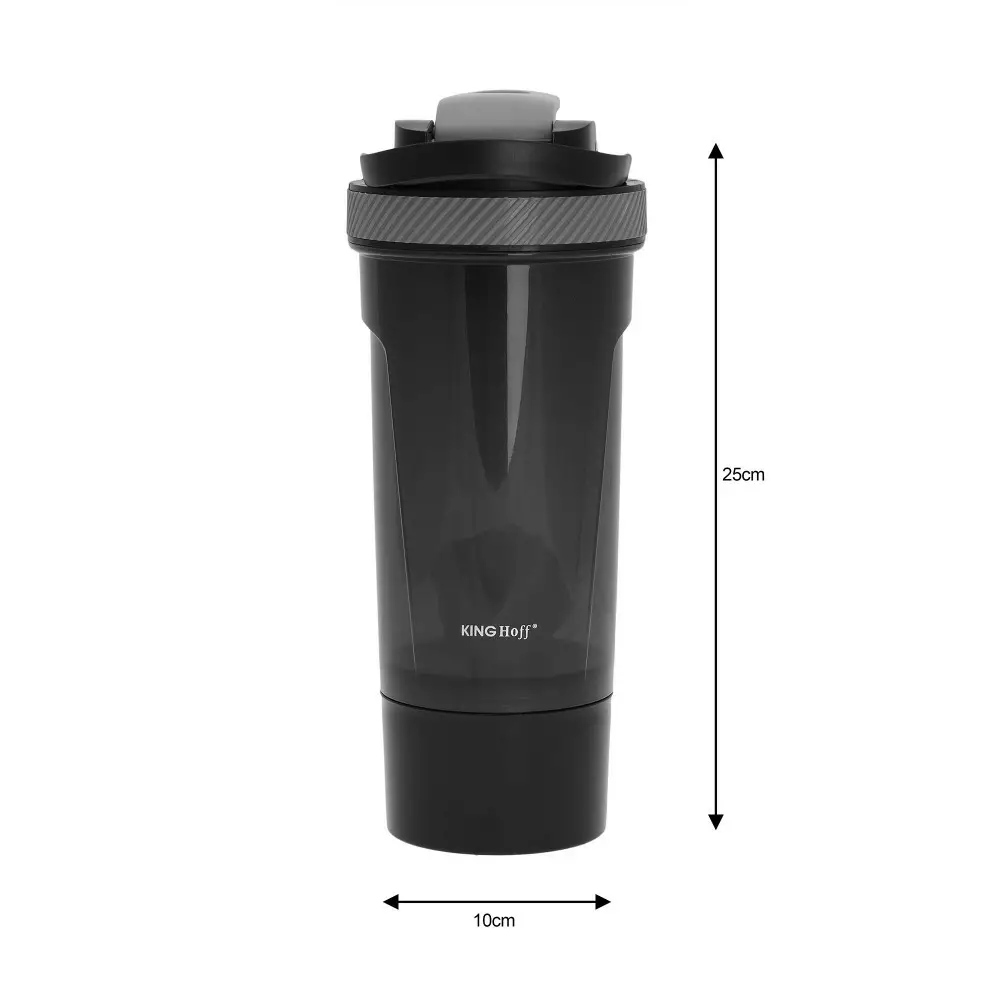 Shaker cocktail si proteine, sita si bila amestecare, capacitate 720 ml (KH-1359) [3]