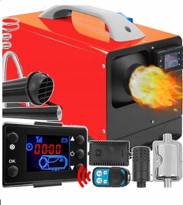 Sirocou, incalzitor stationar portabil 12-24 220V 12kW display LCD, cu telecomanda (BX-901) [10]