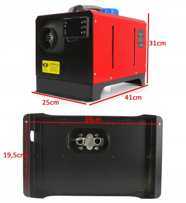 Sirocou, incalzitor stationar portabil 12-24 220V 12kW display LCD, cu telecomanda (LXOH12KW) [18]