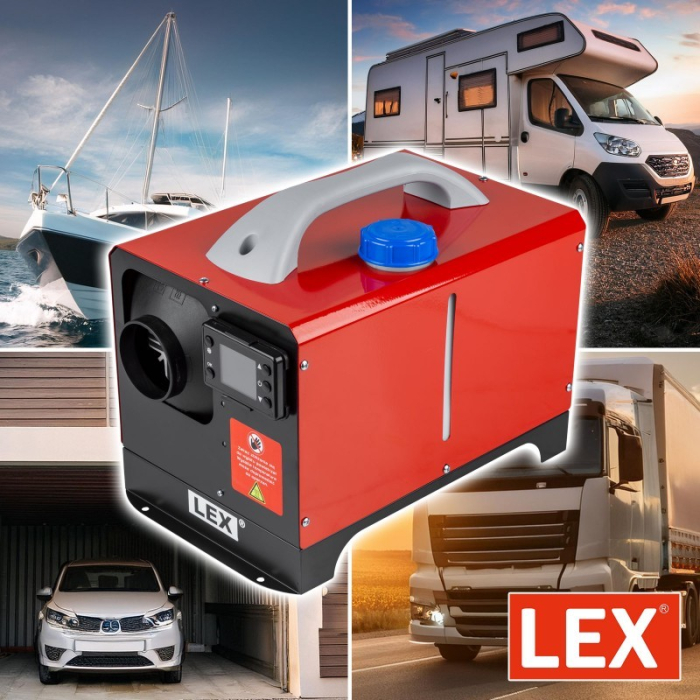 Sirocou, incalzitor stationar portabil 12-24 220V 12kW display LCD, cu telecomanda (LXOH12KW) [9]