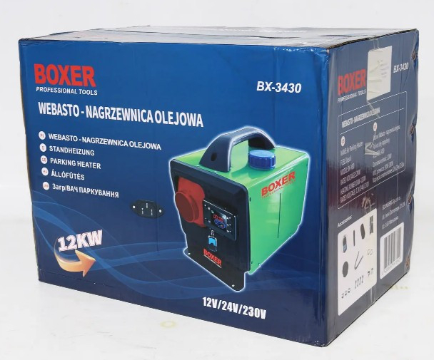 Sirocou, incalzitor stationar portabil 12-24 220V 12kW display LCD, cu telecomanda (BX-3430) [15]