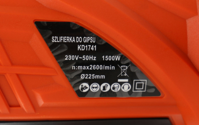 Slefuitor pereti cu led 1500W 225 mm cu sac colector (KD1741) [4]