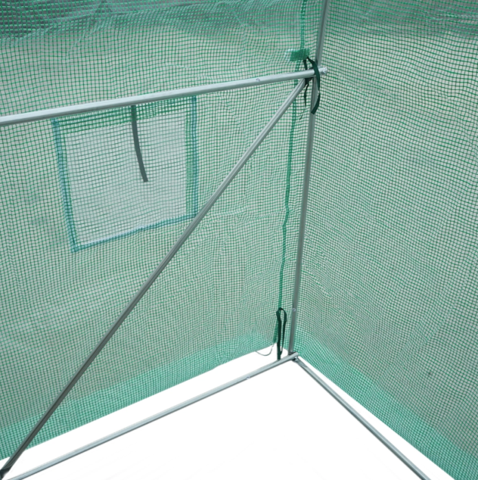 Solar gradina 200x200x200 cm folie PE 140 g mp UV 4 ferestre 1 usa structura otel galvanizat DISUZ12 (40TH442) [9]