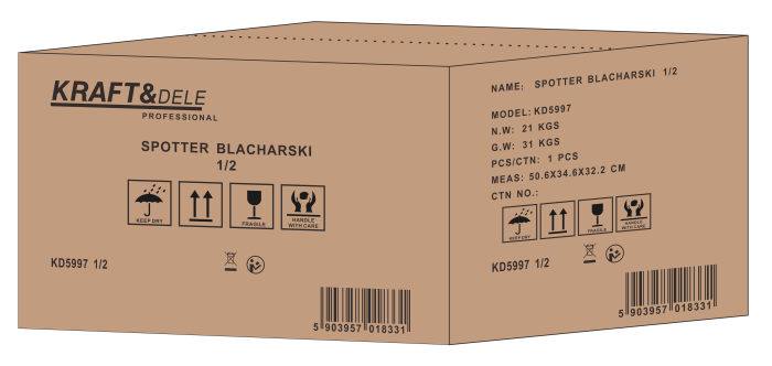 Spotter caroserii auto kit reparatie caroserie, corp+ carucior (KD5997) [40]