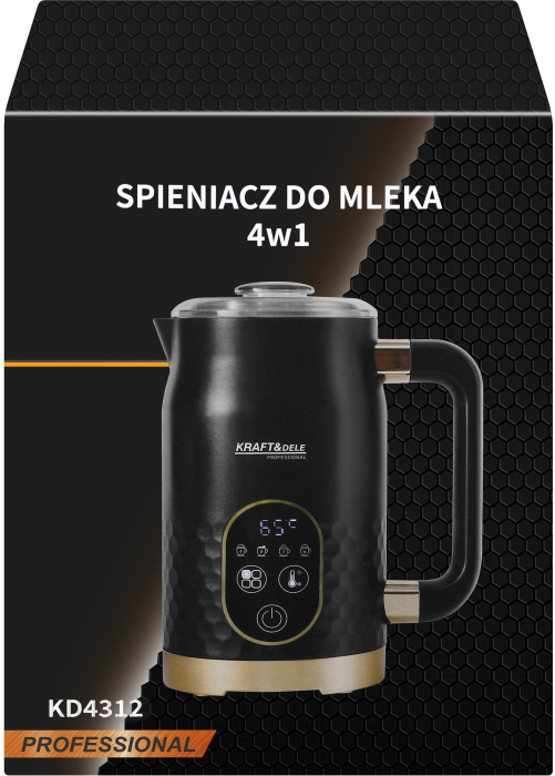 Spumator de lapte 4 in 1, 550W, afisaj LED, incalzire si spuma rece (KD4312) [14]