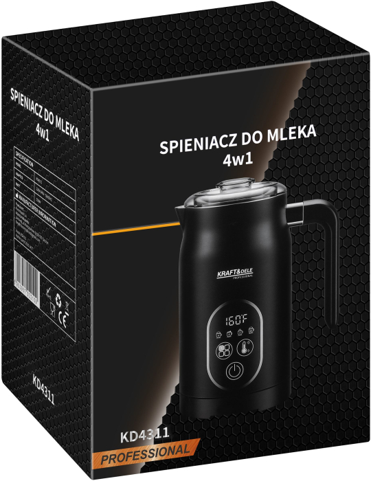 Spumator de lapte 4 in 1, 550W, pentru cappuccino si latte (KD4311) [12]