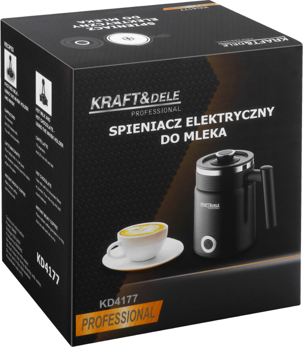 Spumator electric lapte 500W cu incalzire si 2 agitatoare pentru cappuccino latte si ciocolata calda (KD4177) [13]
