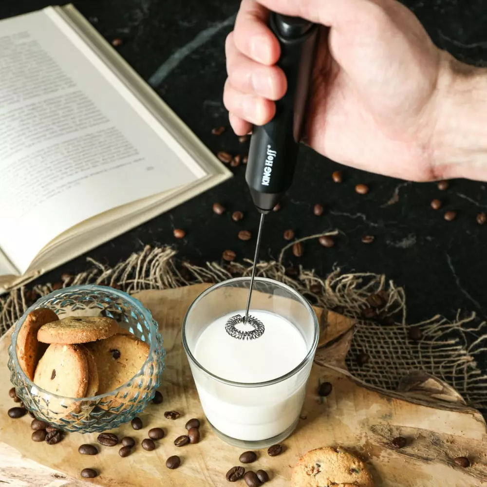 Spumator lapte electric, otel inoxidabil pe baterii (KH-1811) [5]