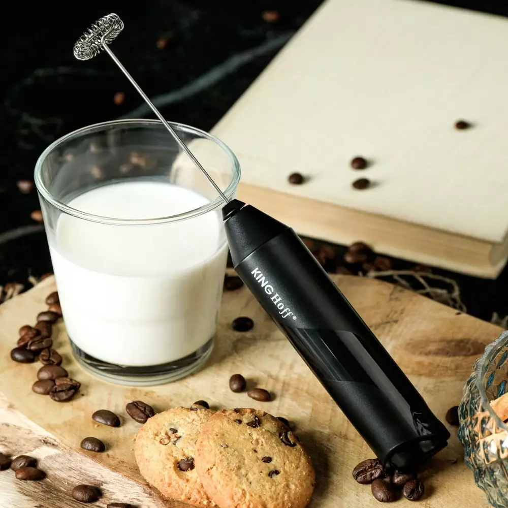 Spumator lapte electric, otel inoxidabil pe baterii (KH-1811) [7]