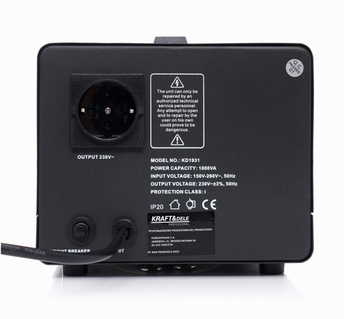 Stabilizator automat de tensiune AVR curent retea 220 230V 1000VA (KD1931) [5]