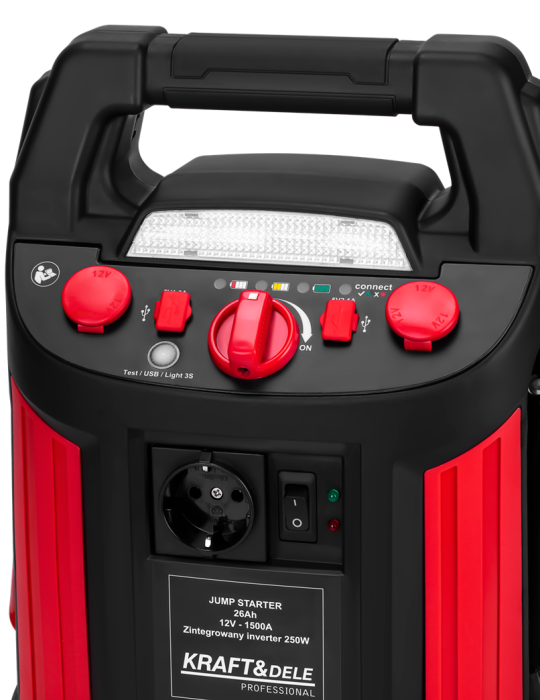 Starter auto multifunctional 1500A compresor aer, baterie portabila externa USB lanterna LED 12V (KD5347) [5]