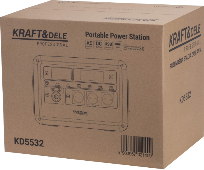 Stație de alimentare portabilă 1152Wh / 25.6V (KD5532) [3]