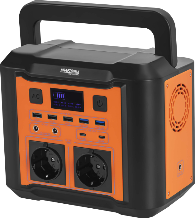 Statie de alimentare portabila 296Wh 14.8V 500W cu prize AC USB si incarcare solara (KD5531) [3]