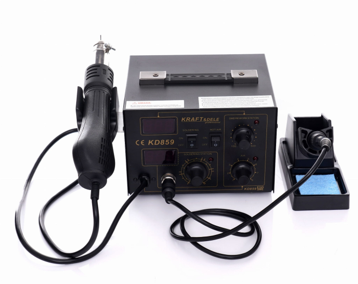 Statie de lipit cu aer cald si letcon 3 in 1 4 duze 700W (KD859) [3]