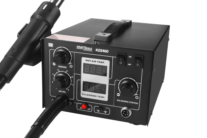 Statie de lipit sudura plastic aer cald rece 2 in 1 letcon 148 × 99 × 134 mm afisaj  LCD (KD3460) [4]