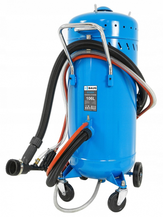 Statie mobila de sablare profesionala cu nisip 106L cu aspirator incorporat aparat masina sablat (B3404) [3]