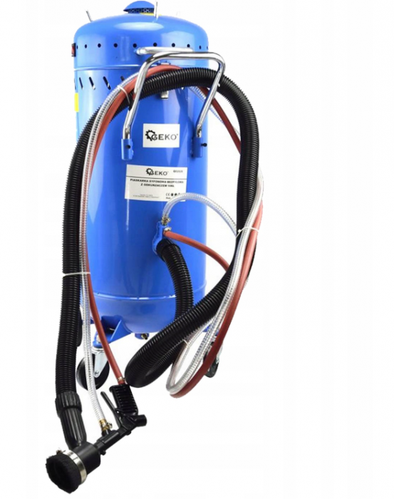Statie mobila de sablare profesionala cu nisip 106L cu aspirator incorporat aparat masina sablat (G02026) [2]