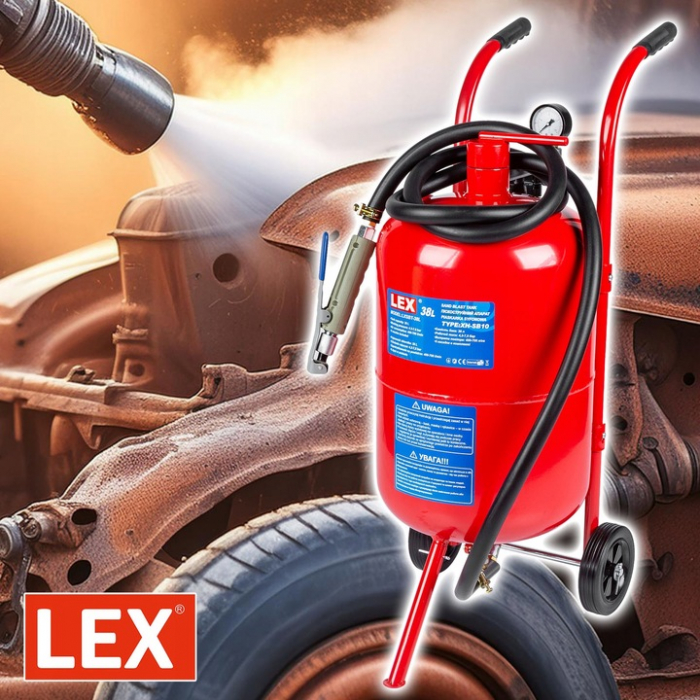 Statie mobila de sablare profesionala cu nisip mobila 38L aparat masina sablat (1022) [8]