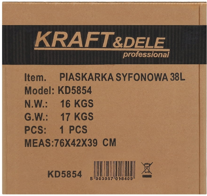 Statie mobila de sablare profesionala cu nisip mobila 38L aparat masina sablat + accesorii (KD5854) [19]