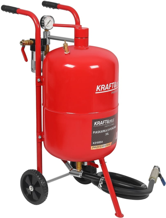 Statie mobila de sablare profesionala cu nisip mobila 38L aparat masina sablat + accesorii (KD5854) [5]