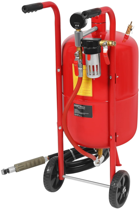 Statie mobila de sablare profesionala cu nisip mobila 38L aparat masina sablat + accesorii (KD5854) [6]