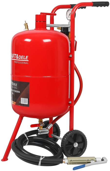 Statie mobila de sablare profesionala cu nisip mobila 38L aparat masina sablat + accesorii (KD5854) [3]