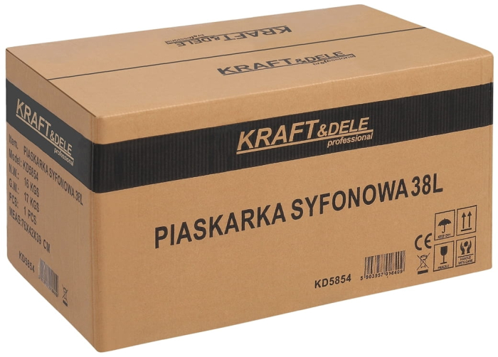 Statie mobila de sablare profesionala cu nisip mobila 38L aparat masina sablat + accesorii (KD5854) [17]