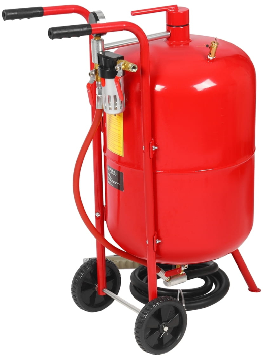 Statie mobila de sablare profesionala cu nisip mobila 80L aparat masina sablat + accesorii (KD5855) [6]