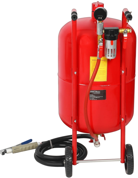 Statie mobila de sablare profesionala cu nisip mobila 80L aparat masina sablat + accesorii (KD5855) [5]