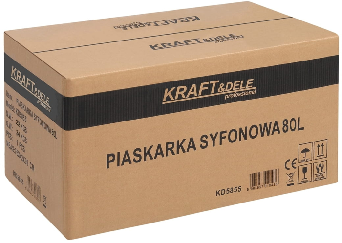 Statie mobila de sablare profesionala cu nisip mobila 80L aparat masina sablat + accesorii (KD5855) [20]