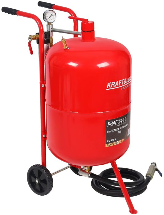 Statie mobila de sablare profesionala cu nisip mobila 80L aparat masina sablat + accesorii (KD5855) [7]