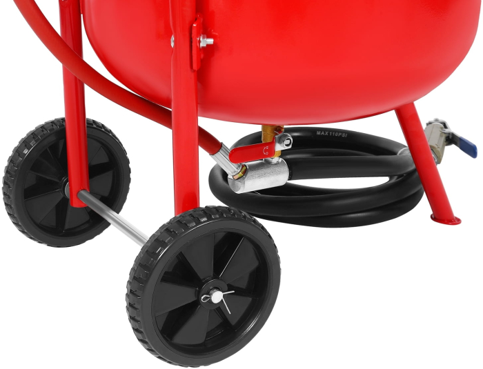 Statie mobila de sablare profesionala cu nisip mobila 80L aparat masina sablat + accesorii (KD5855) [10]