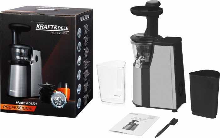 Storcator lent fructe si legume 450W cu tehnologie presare si filtru inox  (KD4301) [2]