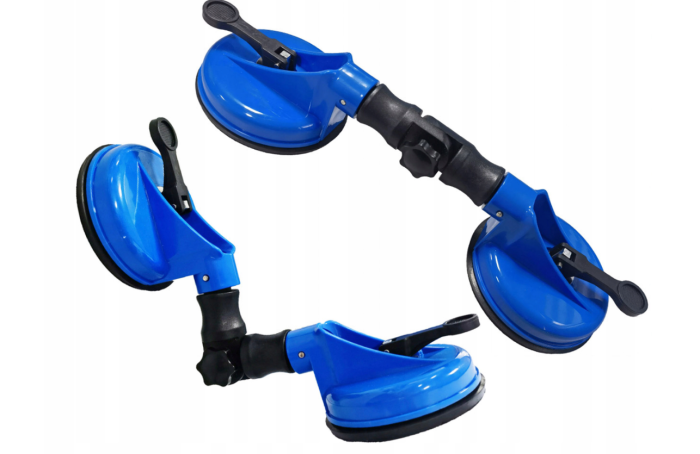 Suport dublu cu ventuze pentru sticla 80 kg cu articulatie si ventuze de 115 mm (VRF07197) [4]