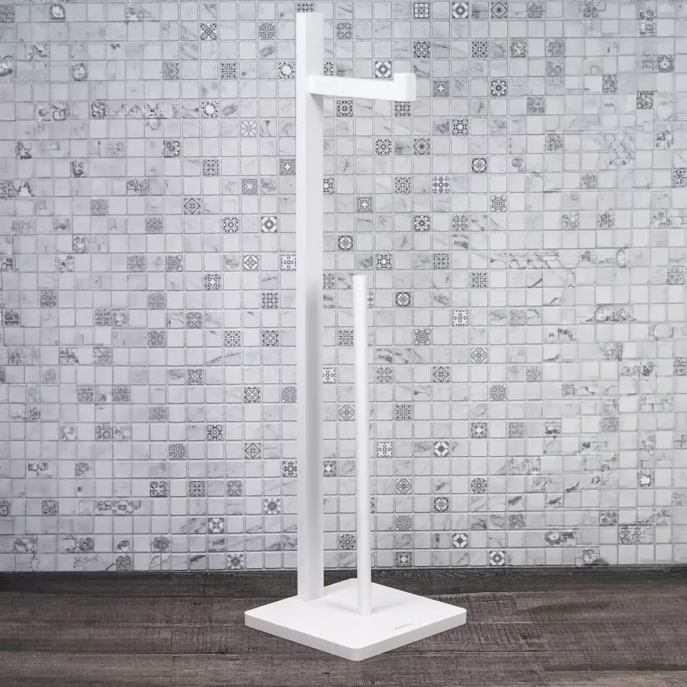 Suport hartie igienica din bambus alb (KH-1750) [3]