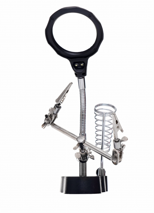 Suport lipit lucru precizie reglabil cu lupa si clesti (KD10455) [7]