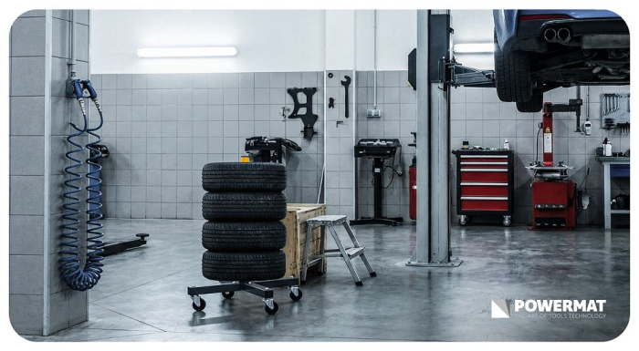 Suport mobil pentru 4 roti auto pliabil 100 kg cu 4 roti si anvelope pana la 235 mm PM1473 (PM-MSNK-235T) [10]
