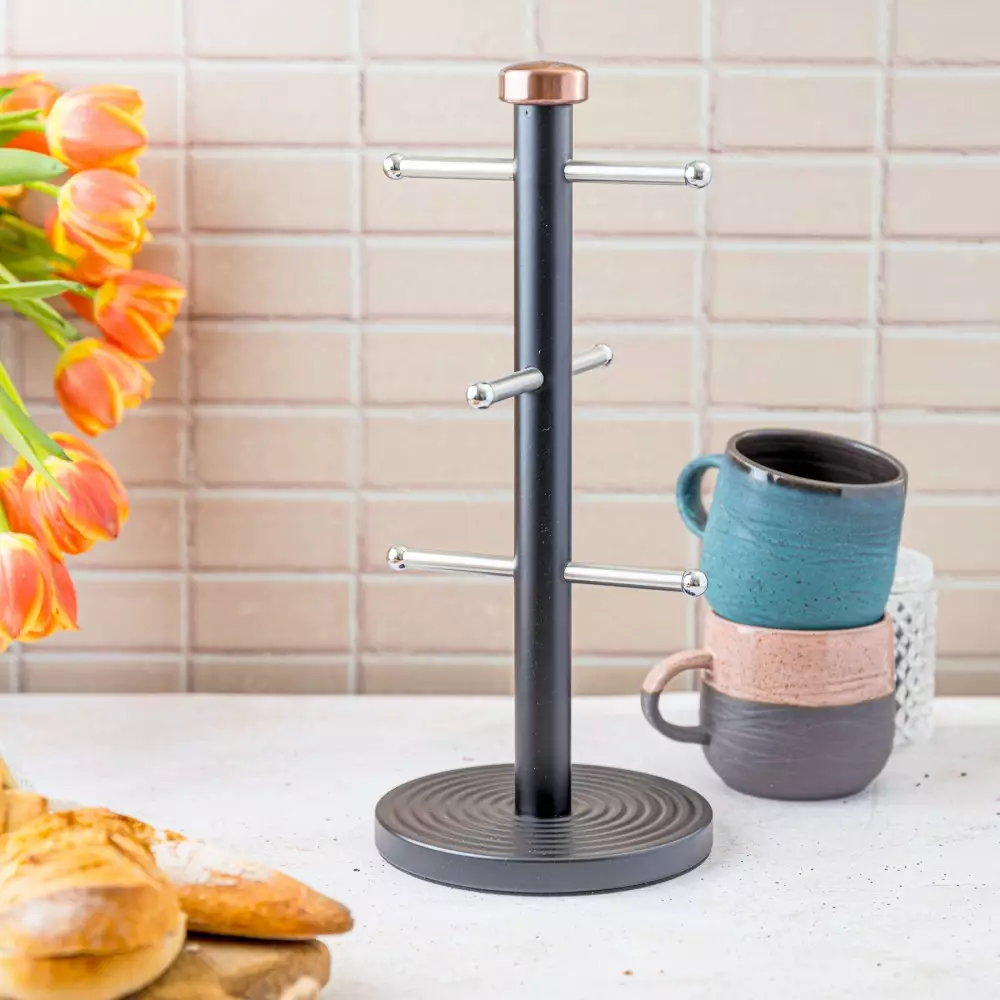 Suport pentru 6 cani metalic negru, 15x35.5cm (KB-7716) [7]