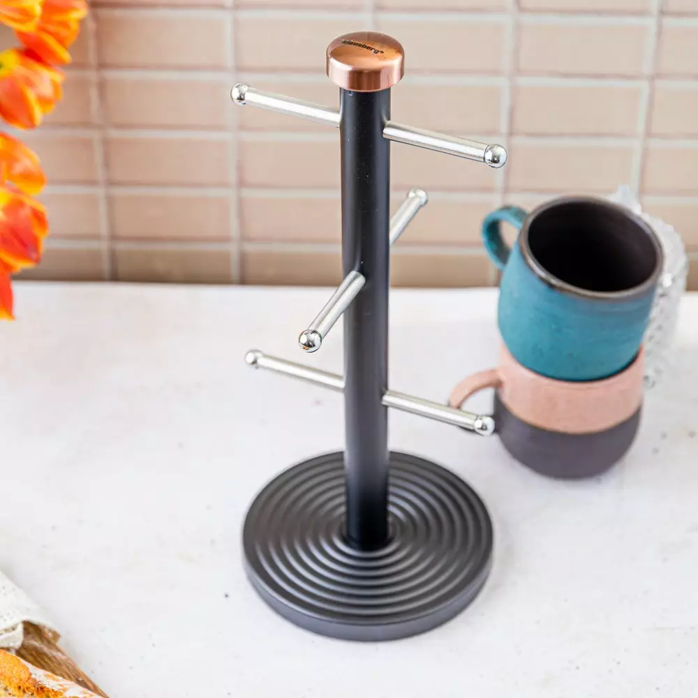 Suport pentru 6 cani metalic negru, 15x35.5cm (KB-7716) [5]