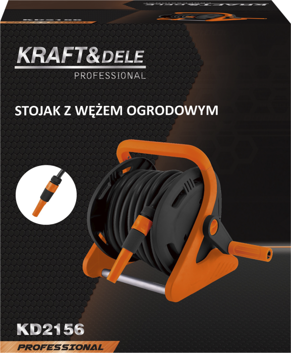 Suport pentru furtun de gradina 20m + 2m cu manivela si tuburi aluminiu (KD2156) [15]